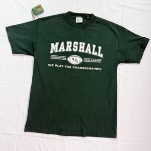 Vintage Marshall University Football Thundering Herd Heavyweight T-Shirt - M